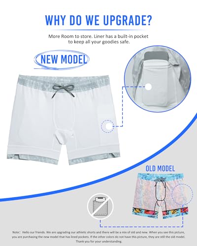 Image of maamgic Mens 5 inch Gym Running Shorts for Men 2 in 1 Quick Dry Workout Athletic Shorts