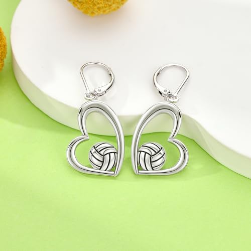 Pickleball/Tennis/Soccer/Volleyball/Golf/Hockey/Basketball Earrings for Women 925 Sterling Sliver Sports Ball Earrings Pickle Ball Dangle Earrings Pickleball Jewelry Gifts for Women Lover2