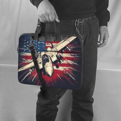 Maletín impermeable para laptop de 14 pulgadas con bandera americana miniatura 2