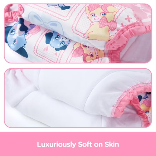 Image of Littleforbig Soft Silky Underwear Comfortable Washable Reusable Waterproof Adult Training Pants - Puppy Love Little Blue L