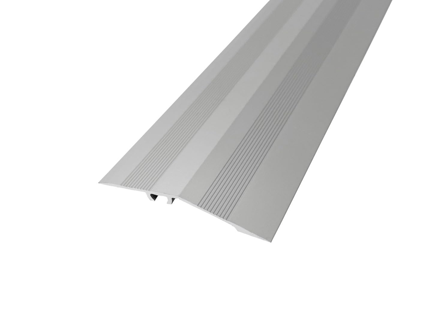 90CM (2.95FT) Aluminium Door Bars Threshold Ramp Strip Transition Trim Laminate Tiles IP71 TMW Profiles (Silver)