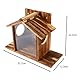 Nicear Eichhörnchen-Futterstation Mit Wasserdichtem Dach, Wildtierhaus Aus Holz Mit Maiskolbenständer, Gartendeko Für Eichhörnchen Und Streifenhörnchen, Tierfutterstation Für Draußen