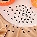 60pcs Halloween Mini Bats, Smooth Washable Resin Halloween Dollhouse Miniatures Dollhouse Miniature Tiny Bats Spooky Themed Cartoon Flat Back Bats for Crafts Scrapbooking (Black)