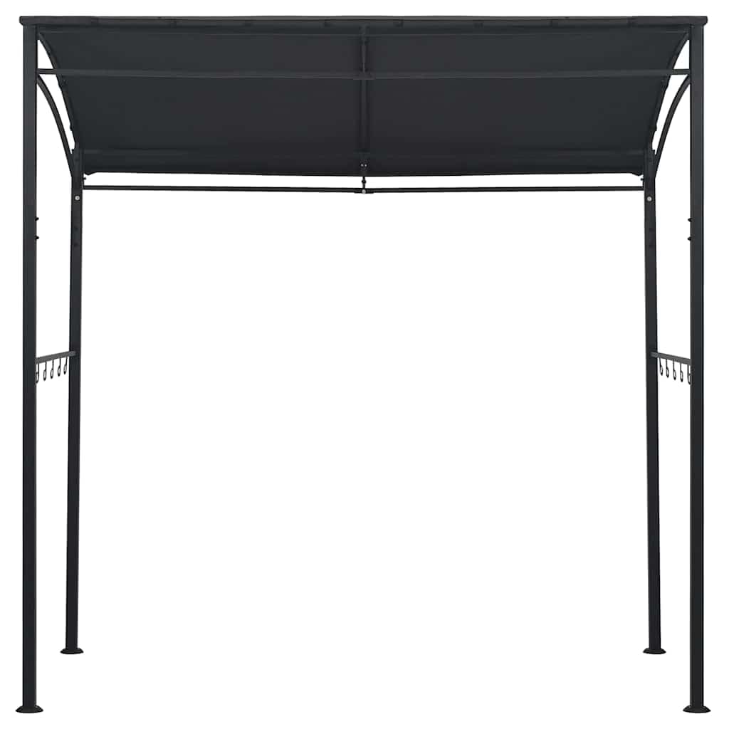 vidaXL Cenador de Barbacoa Acero Terraza Metálico para Jardín Terraza Exterior Fiesta Camping Carpa Toldo Cocina Pabellón al Aire Gris Antracita
