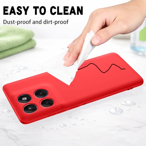 Image of Back Cover Compatible with Motorola Moto Edge 70 Fusion 5G | Full Camera Protection | Premium Liquid Silicon Case | Flexible Bumper Case for Motorola Moto Edge 70 Fusion 5G (Red)