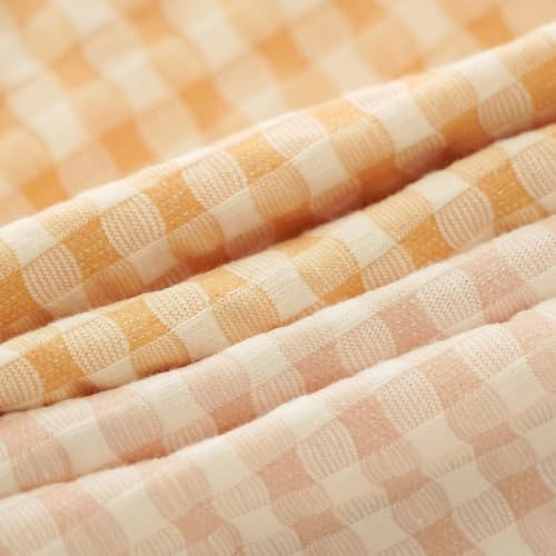 Korean Cute Cotton Plaid Panties for Teen Girls,Ruffled Trim Mid Rise Underwear,Breathable for All Season,6 Pack4