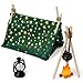 Produktbild BETESSIN Wichtel Zubehör Weihnachten - Miniatur Zubehör Camping Set - inkl. Zelt, Lagerfeuer, Kessel und Laterne - Wichteltür Zubehör Weihnachten - Miniatur Deko für 1/12 Puppenhaus Zubehör