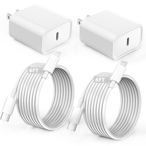 iPhone Charger Fast Charging,iPhone Fast Charger 2Pack Type C Fast Charger Block Plug Adapter 6FT...