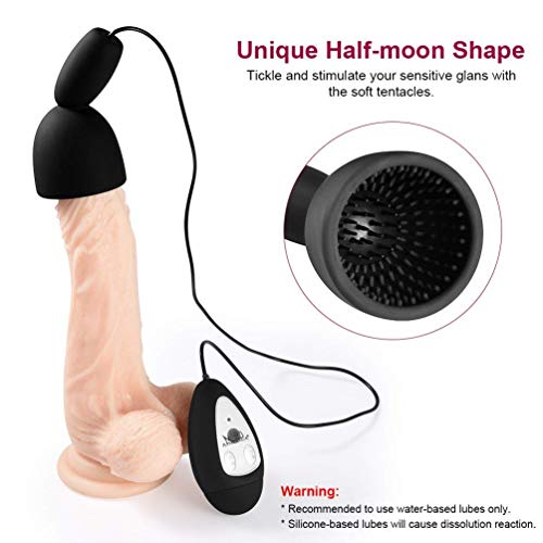 Vibrator masseren van de penishoofd erectiele functionele training continu orgasme (zwart) massage, fetische, seksspeeltje mannen, voor hem eikel masturbator - Afbeelding 4