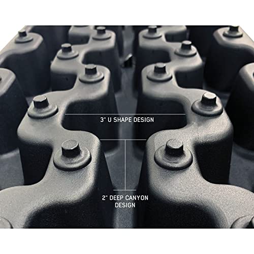 Overland Vehicle Systems 19169911: Recovery Ramp Small with Pull Strap and Storage Bag - Black/Black