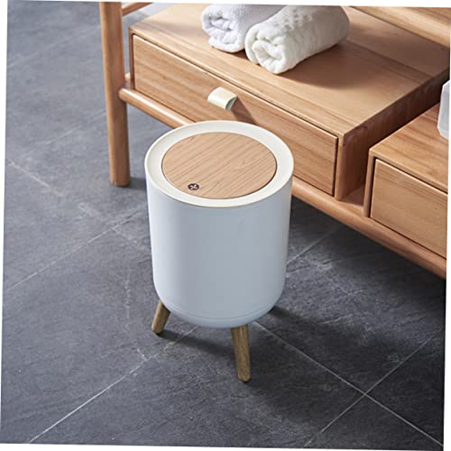 Caneca de basura rectangular blanca 7L miniatura 4