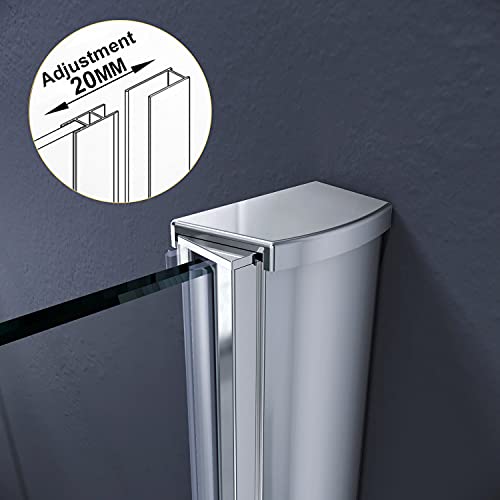 ELEGANT 700mm Frameless Bi-Fold Shower Door, Clear