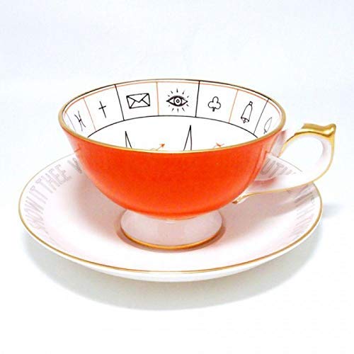 贈り物に! Aynsley(エインズレイ) ネルロス フォーチュンテリング ティーカップ＆ソーサー(C/S) コーラル NLRS00004C 〈簡易梱包のサムネイル