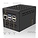 Geekworm X1200-C1 Metal Case for Raspberry Pi 5 & X1200 UPS & Active Cooler & X1000/X1001/X1003/X1004/M901 PCIe Top