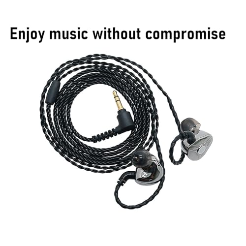 Cable HiFiPro IEM 3.5mm a QDC 0.78mm 2 Pin OFC Trenzado miniatura 3