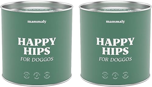 11-in-1 Grünlippmuschel Hund Gelenktabletten - Happy Hips 220 Leckerli (650g) von mammaly - Gelenk- & Knochenschutz für Hunde - Praktische Alternative zu Kapseln & Grünlippmuschelpulver für Senior