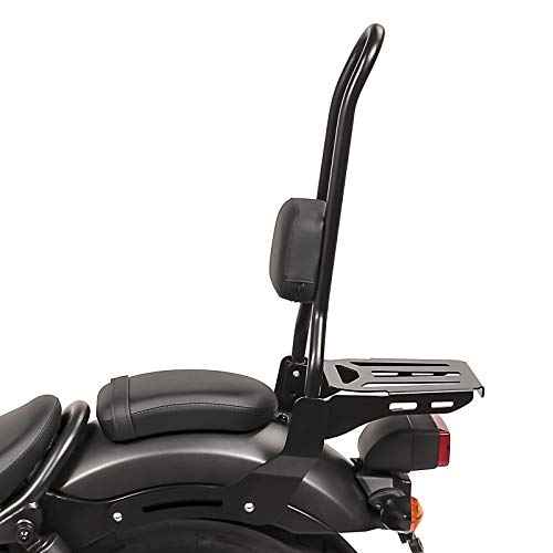 Respaldo XL3 Compatible para Honda Rebel 500 17-25 con Portaequipaje Negro
