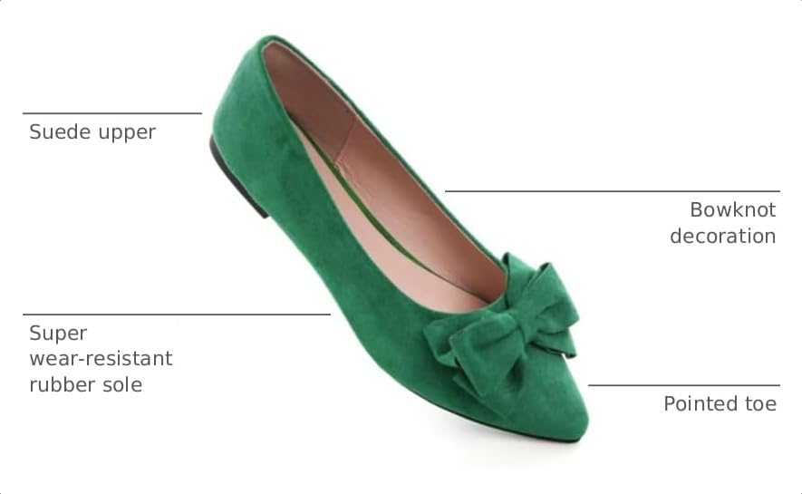 Image of TN TANGNEST Women Fashion Bowknot Flats Comfort Pointed Toe Dress Shoes