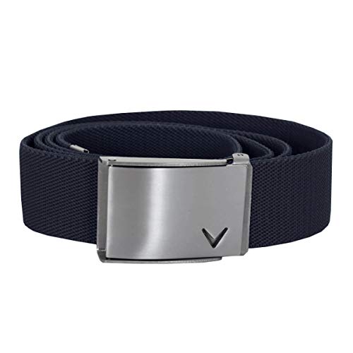 Callaway Golf 2019 Mens Cut-to-Fit Stretch Webbed Chev Cotton Mens Golf Belt Peacoat One Size