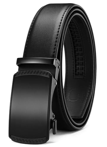 Image of CHAOREN Leather Ratchet Belt men 1 3 /8 inch | For Dress Pants - Micro Adjustable Belt Fit Everywhere