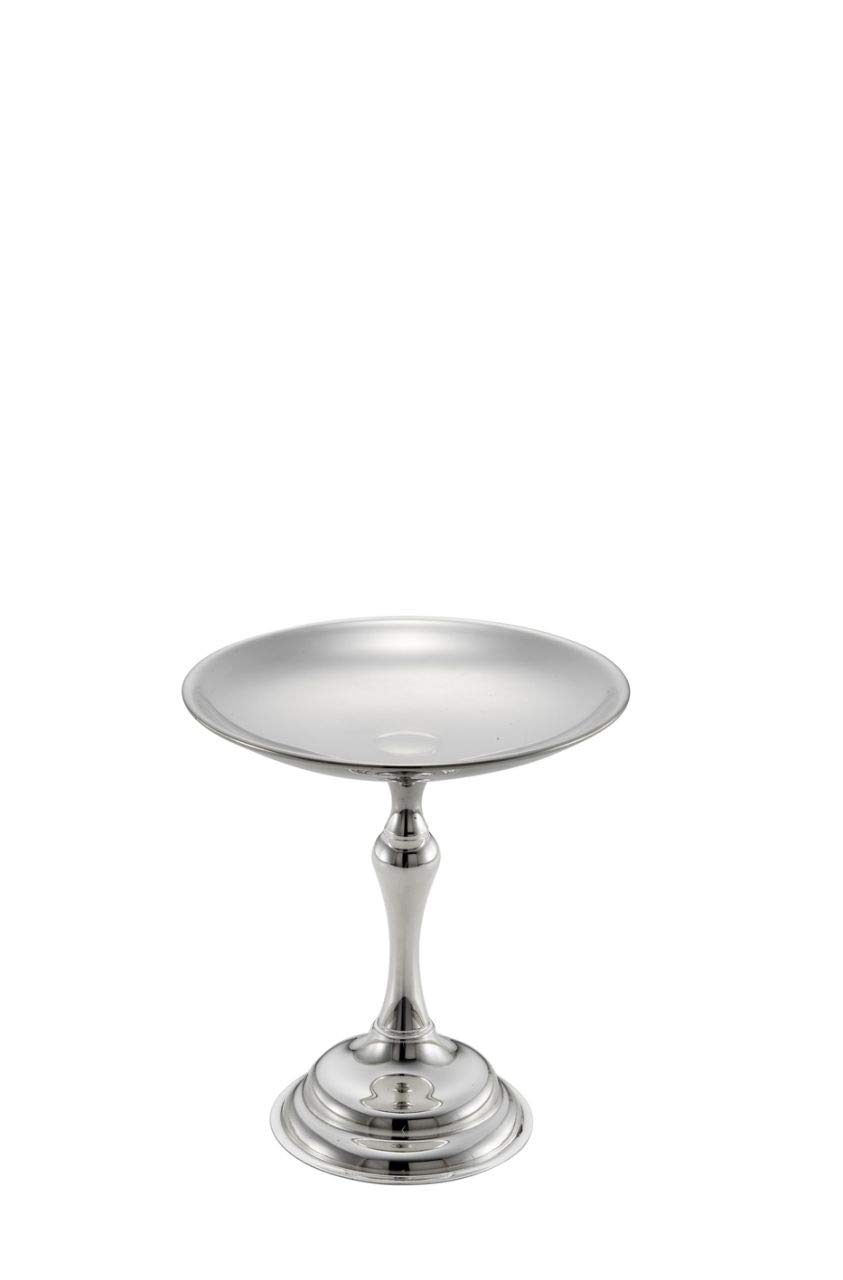 SWEET HOME Alzata Tonda da Buffet Argentata Argento Stile Cardinale cod.5010850 cm 18,5h diam.16,5 by Varotto & Co.