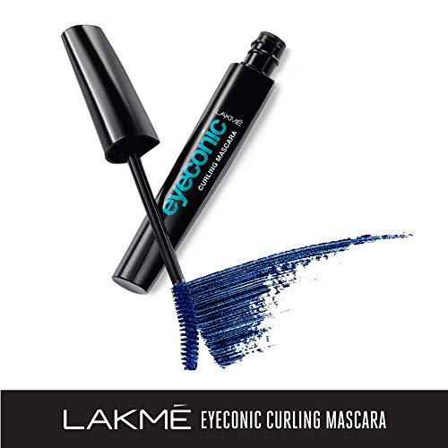 Image of Lakme Insta Eye Liner, Blue, 9 ml And Lakme Eyeconic Curling Mascara, Royal Blue, 9ml