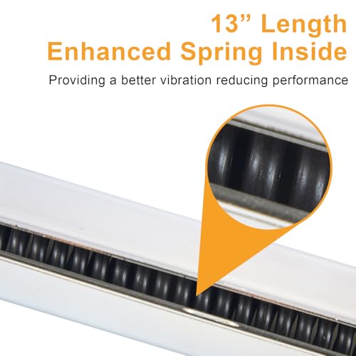 Image of Chrome Angled Mud Flap Hanger with Reflective Tape,Spring Loaded,30 inch Length,1 1 /8 inch Bolt Spacing,45 Degree Mudflap Holder,for Semi Truck,Contains All Hardware for Mudflap (1 1 /8 inch)