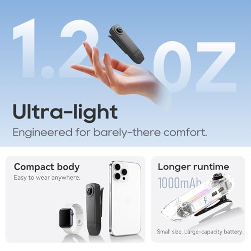Heart Link Wearable Mini Body Camera with 64GB Micro SD Card, Night Vision - image 2