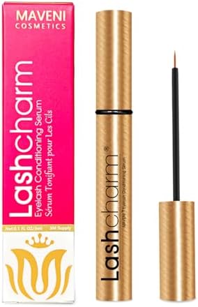 MAVENI Lash Enhancing Serum, Women's Advanced Cosmetics, Eyelash Growth Serum, Promote Longer, Fuller, and Denser Eyelashes, Fast and Effective (Gold, 0.1 Fl Oz (Pack of 1))
