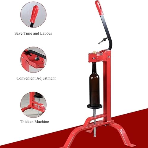 Taponadora manual de botellas y corchador, altura ajustable para elaborar cerveza casera y vino