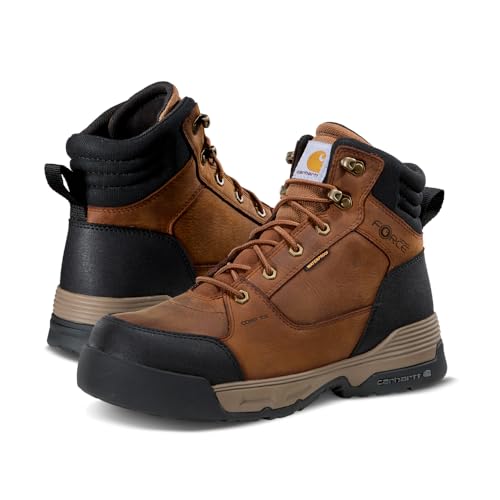 Carhartt Men's Force HD 6' Waterproof Composite-Toe Work Boot, Brown Oil Tanned - 10.5 Wide