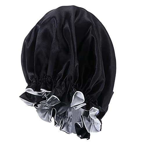 BESPORTBLE Gorra De Mujer De Satén Con Encaje Gorra De Cuidado Del Cabello Para Dormir Tapa De Noche De Sueño Gorro Creativo y Cómodo Para Tratamientos De Color