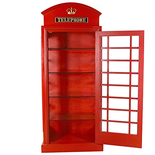 Design Toscano Ne36832 British Telephone Booth Display Cabinet, Red #TOP6