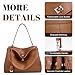 Genuine Leather Tote Bag for Women: Fashion Shoulder Handbag Ladies Top-handle Satchel Purse for Ladies (X Large Brown)