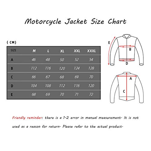 MTTKTTBD Giacca Giubbotto Moto Uomo Impermiabile