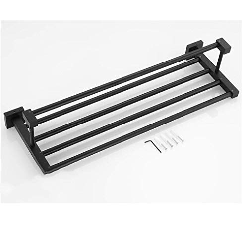 Toalla de baño en aluminio tSpace con acabado en pintura negra de doble capa 7