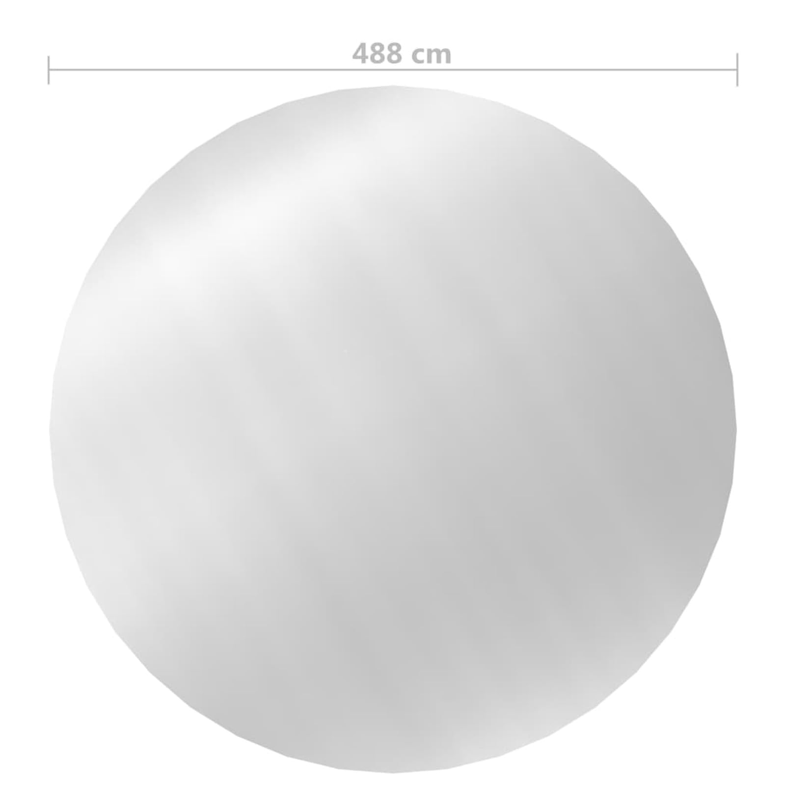 Pokrowiec na basen, srebrny, 488 cm, PE, pokrowiec na basen, okrągły pokrowiec na basen, łatwy w montażu, odporny na kurz, deszcz, osłona basenu, rama do ogrodu