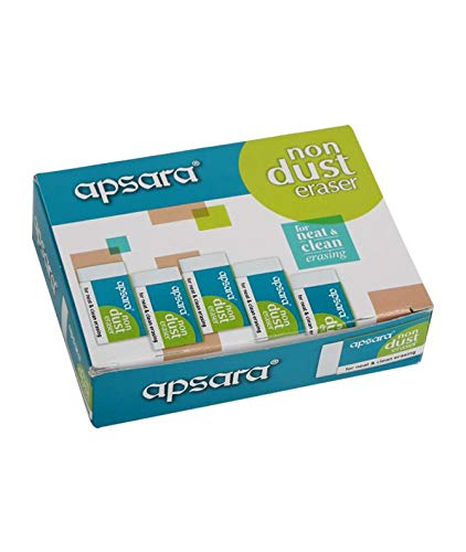 Image of Apsara Non Dust Erasers Pack of 20- 5 packs(100 pcs)