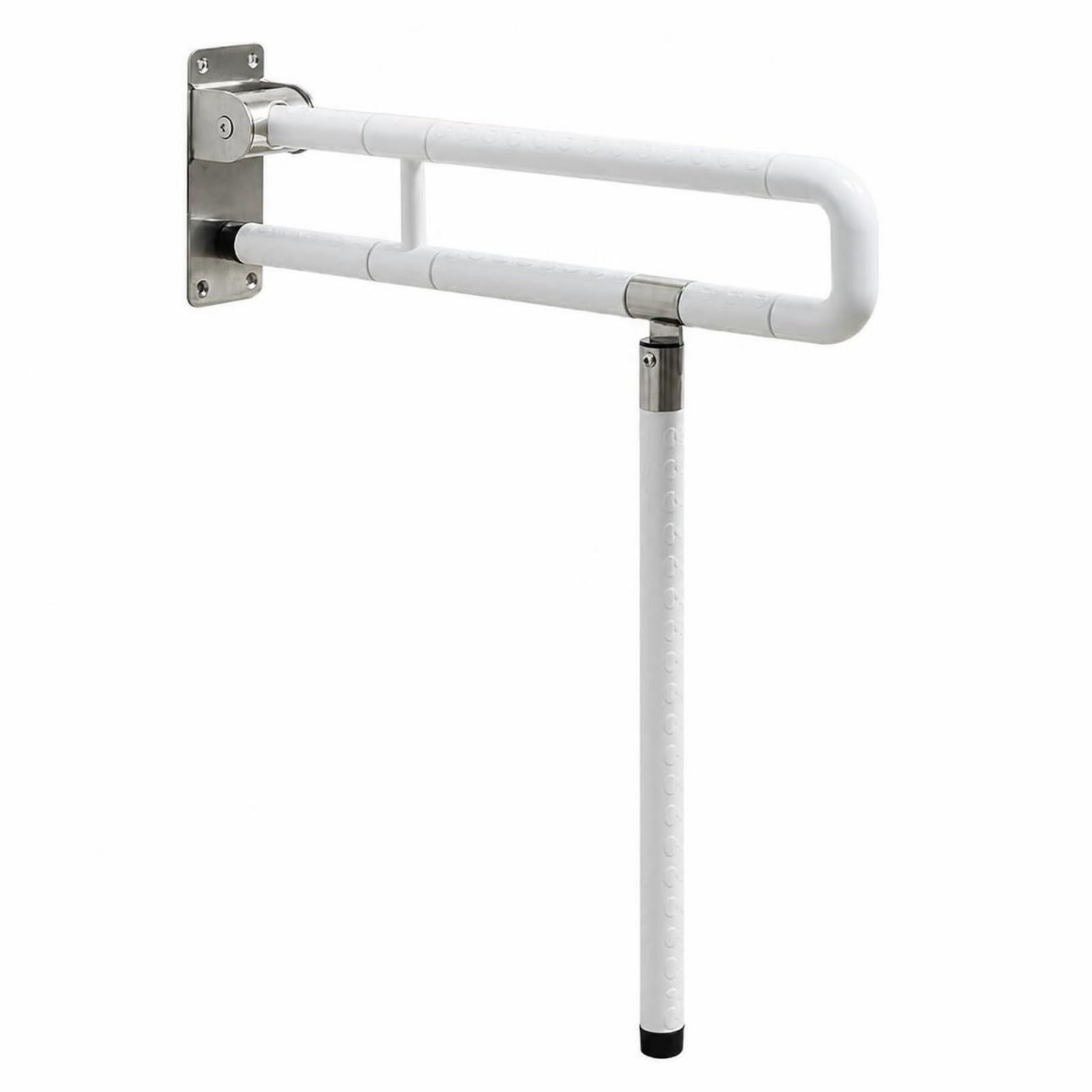 Maniglione Ribaltabile, Bianco, Bianco, 700mm - Con Gamba