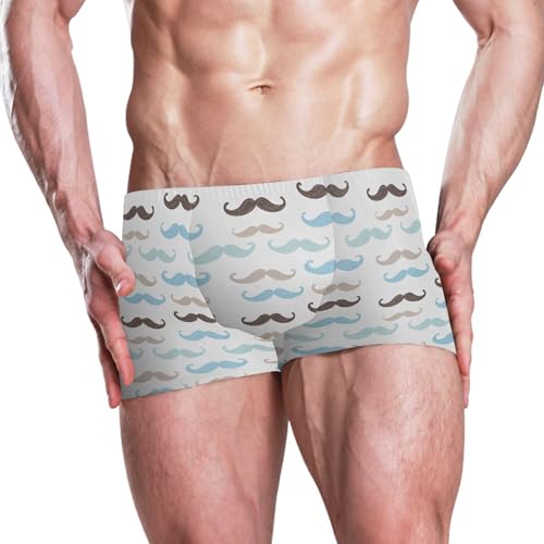 Father Day Beard Mustache Mens Swim Trunk Swimwear Bathing Suit Swim Brief Square Leg Board Short S B04035042
