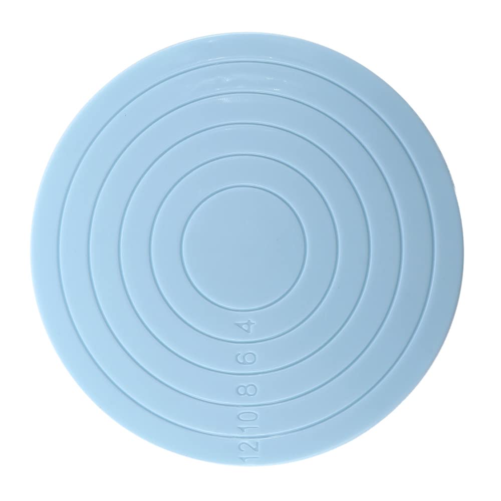Kopida Revolving Cake Decorating Stand, Plastic Round Rotating Cookie Decorating Turntable, 5.5 Inch 360 Degree Revolving Cake Stand for Home Kitchen Cake Baking Tool(Blue)