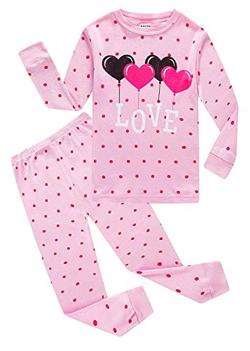 Image of KikizYe Girls Pajamas Set Kids Long Sleeve PJs Cotton Jammies