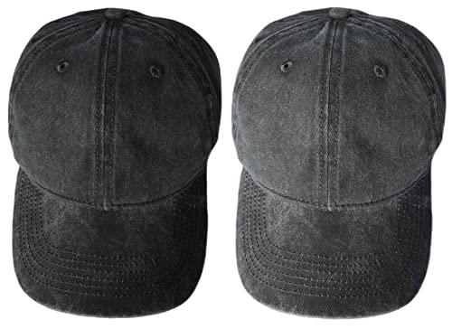 Image of TSSGBL Vintage Cotton Washed Baseball Cap S to XXL Unstructured Low Profile Adjustable Distressed Dad Hat for Men Women