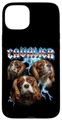 Heavy Metal Rock Band Cavalier King Charles Spaniel Lover スマホケース iPhone 15 Plus 用