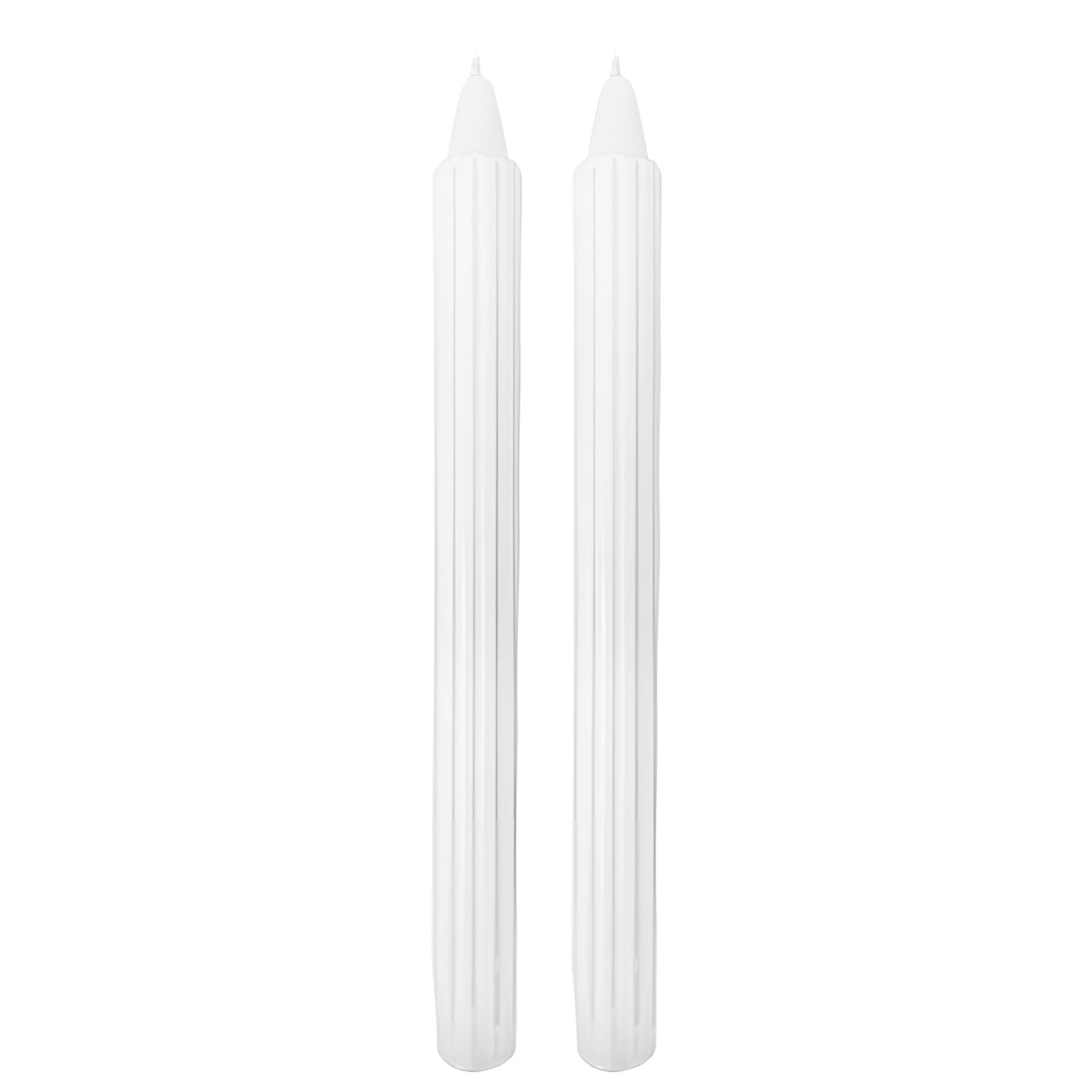 Cereria di Giorgio Risthò Doric Candles for Candlestick, Wax, Binaco, 2.2 x 25 cm