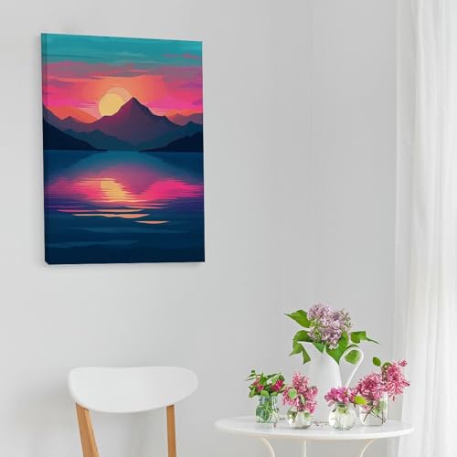 Toile plan de montagne pour rompre la monotonie d'un mur