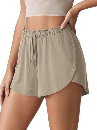 Image of ODODOS Modal Soft Lounge Shorts for Women Drawstring High Waist Casual Sleepwear Lightweight Cozy Pajama Bottom