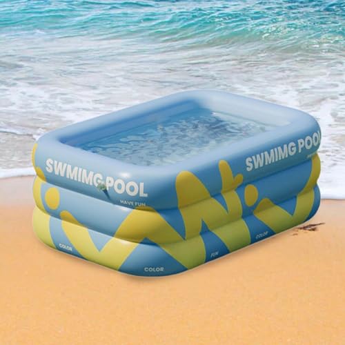 Image of CALANDIS Inflatable Swimming Pool Paddling Pool for Kids and Adults Lawn Outdoor Blue 1.5m | Inflatable & Kid Pools | Storage Boxes | Pools & Spas