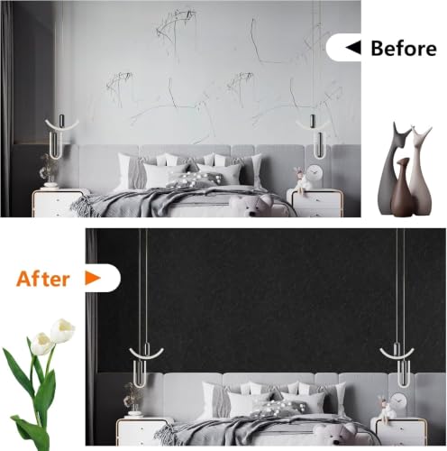 Image of 45x300 Cm Silk Black Wallpaper for Walls Waterproof Vinyl Film Self Adhesive Peel & Stick 3D Embossed Hexagon Design Kitchen, Cabinet, Furniture PVC Lamination Roll