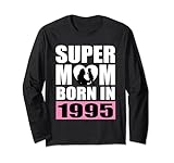Photo Gallery super mamma nata nel 1995 compleanno della mamma 1995 maglia a manica Photo Gallery super mamma nata nel 1995 compleanno della mamma 1995 maglia a manica